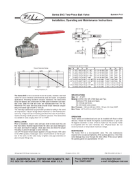 Thumbnail of document Manual - BV2M Two-Piece Stainless Steel Ball Valve